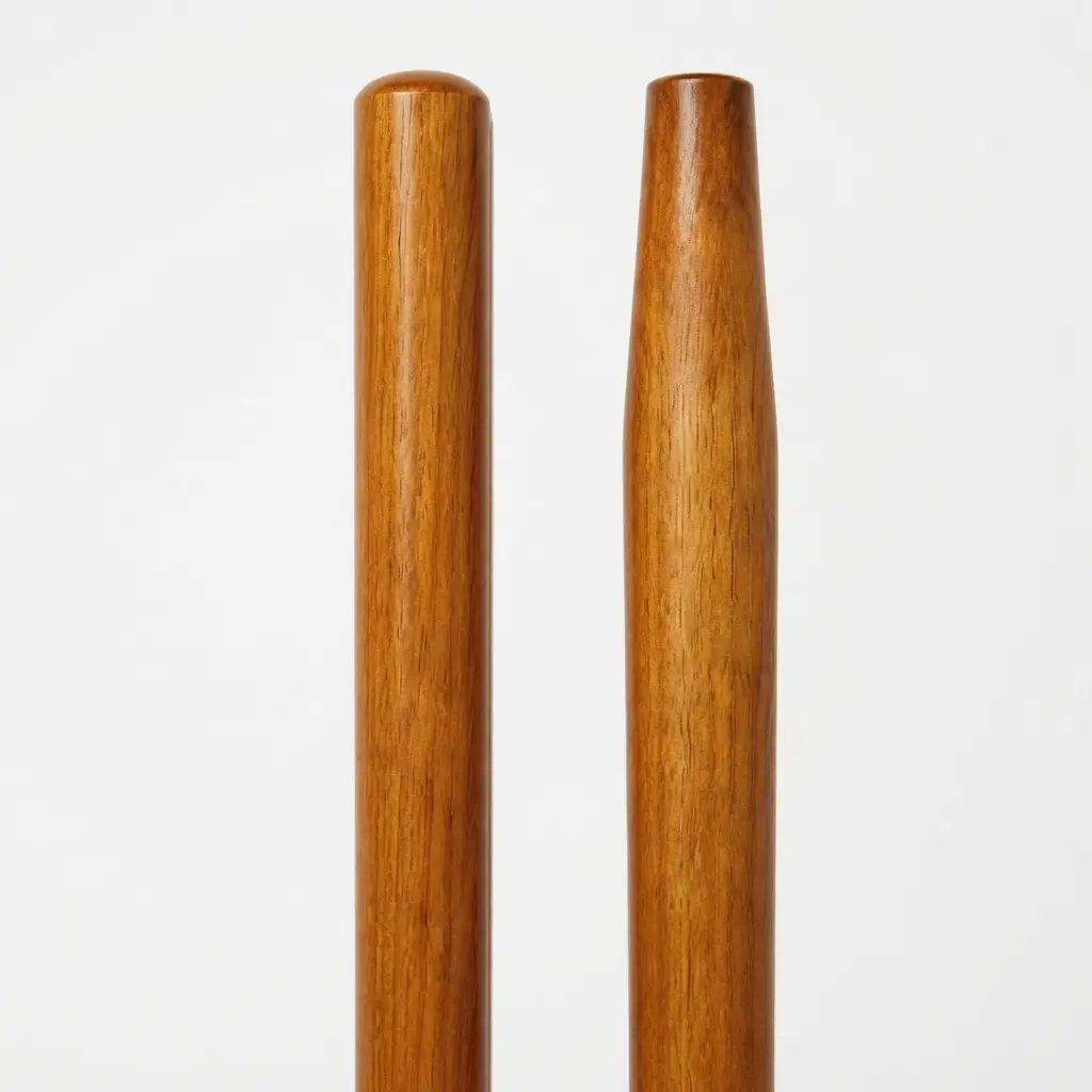 HARDWOOD HANDLE, TAPERED TIP, LACQUERED-15/16" DIA 5' LONG