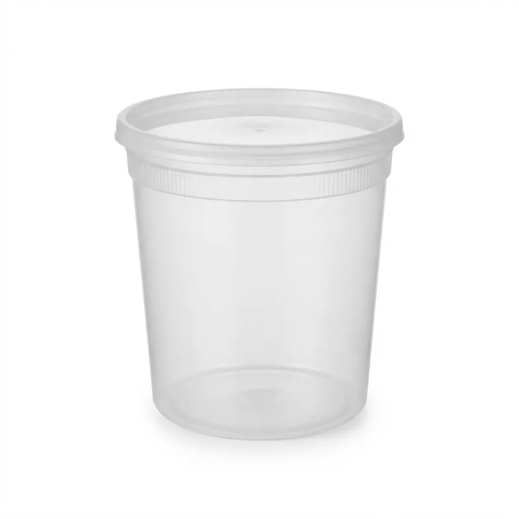 "KARI-OUT"- PLASTC DELI SOUP CONT 32 OZ. COMBO TD40032 (240)