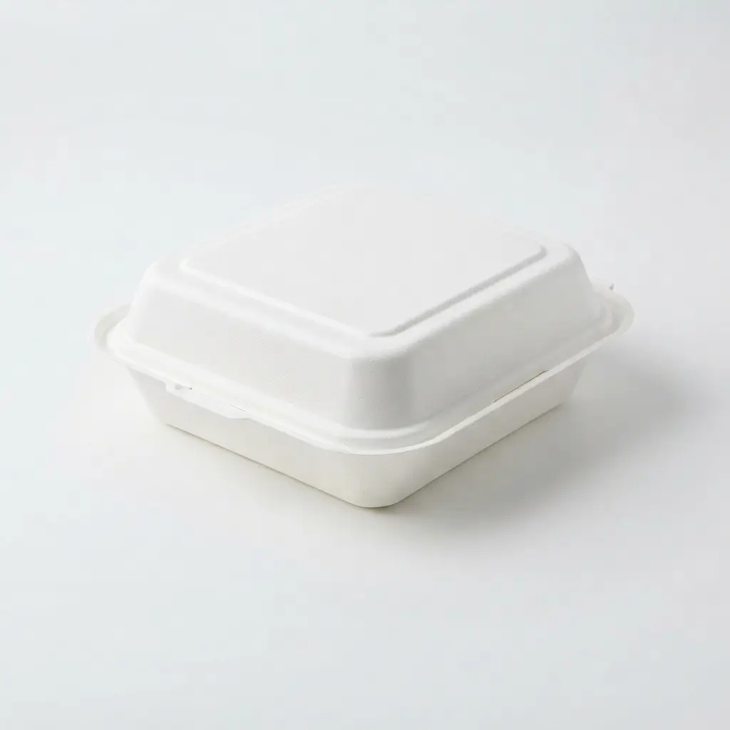 8" WHITE MINERAL FILLEDCLAMSHELL (150) MF8CS150