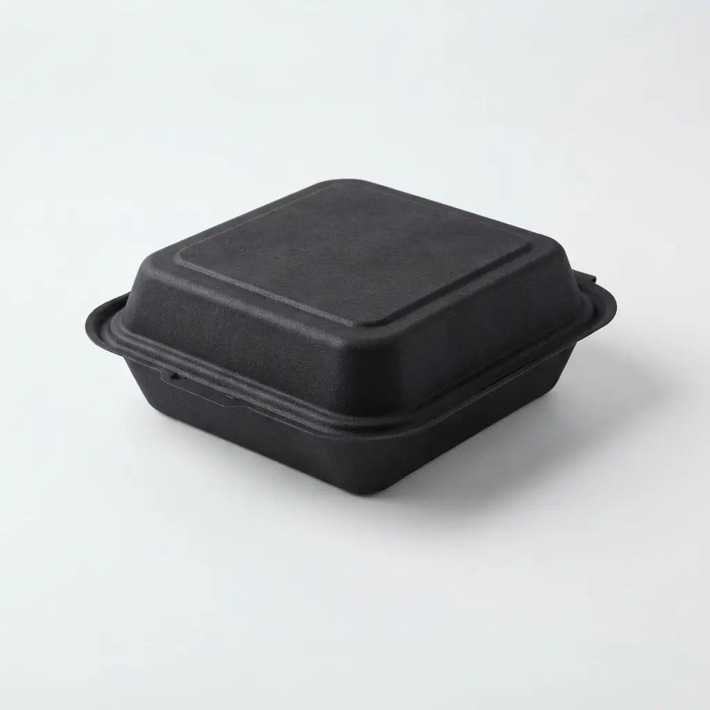 8" BLACK MINERAL FILLEDCLAMSHELL (150) MF8CS150